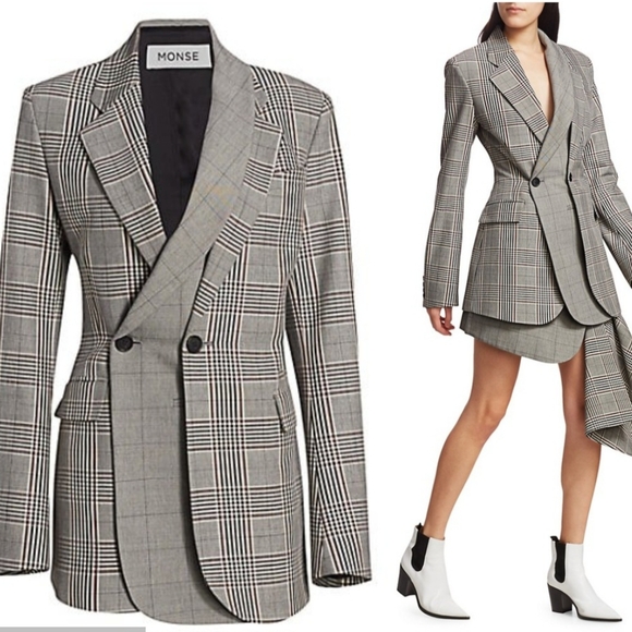 MONSE Double-Breasted Layered Jacket Size 6